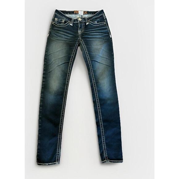 Hydraulic Womens Low Rise Skinny Jeans Darm Denim Sz 7/8 (A31) - Picture 1 of 6